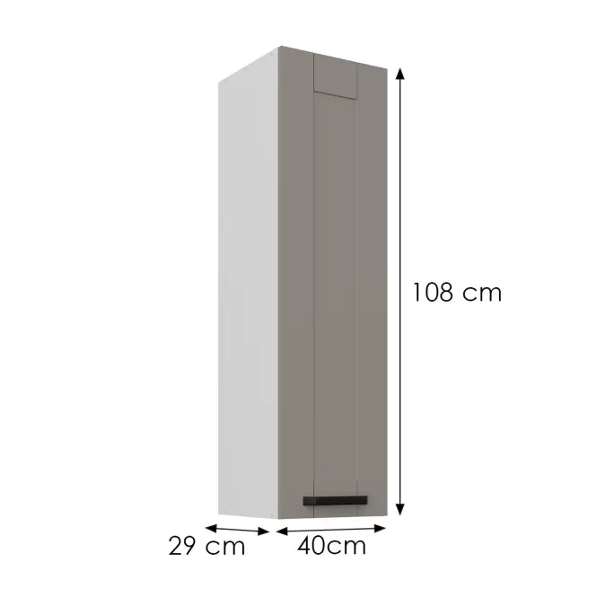 Kuhinjski ormarić Luna claygrey/bijeli 30G-108 1F,2