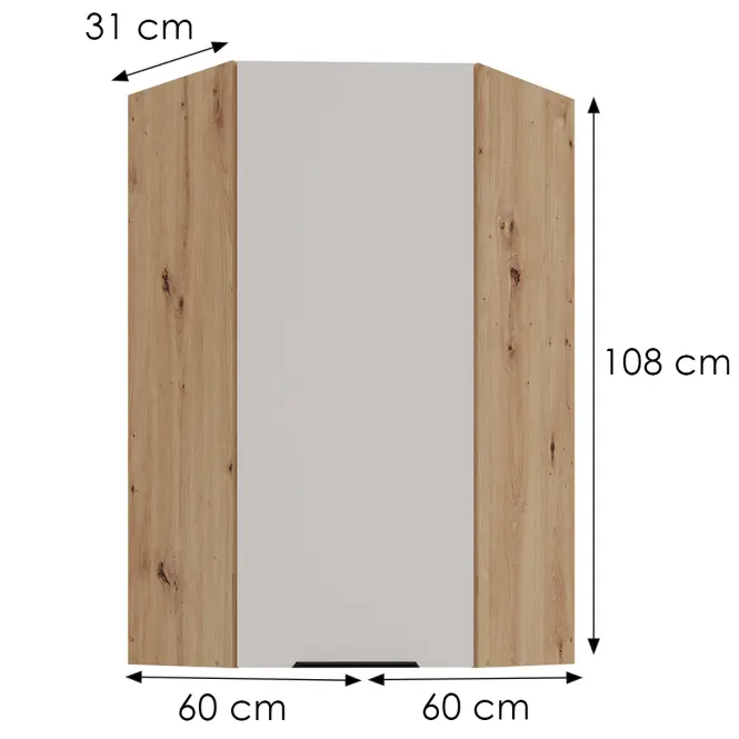Kuhinjski ormarić Solea kašmir/artisan 60x60 GN-108 1F (45°),3