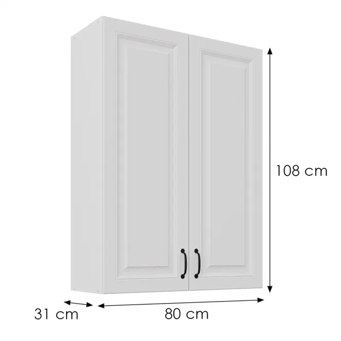 Kuhinjski ormarić Stilo bijeli mat/bijeli 80G-108 2F,3