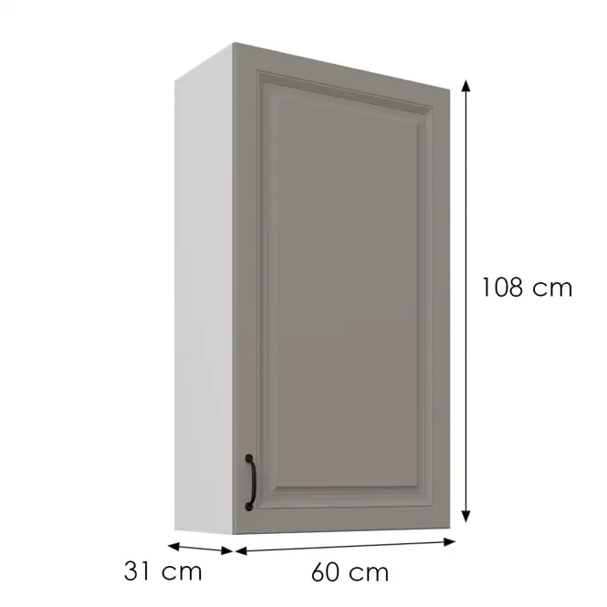 Kuhinjski ormarić Stilo claygrey/bijeli 60G-108 1F,3