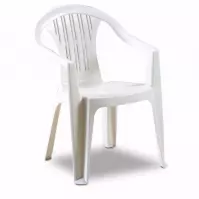 Ratak vrtna stolica bijela