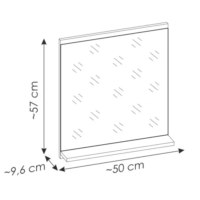 Ogledalo Nova 50 hrast,6