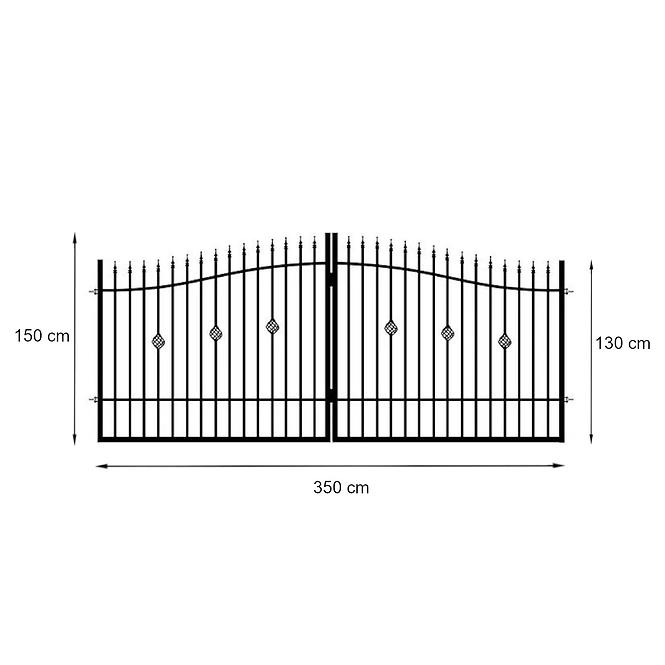 Vrata Marika 3,5M/1.3-1.5M ZN+RAL9005