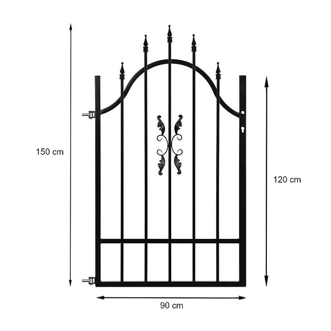 Vrata Marcel 0,9M/1,2-1,5M L ZN+RAL9005