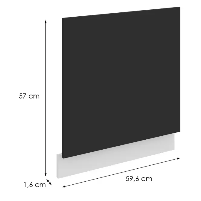 Prednja vrata Aria BL/WH 570x596 mm Anti Fingerprint,2