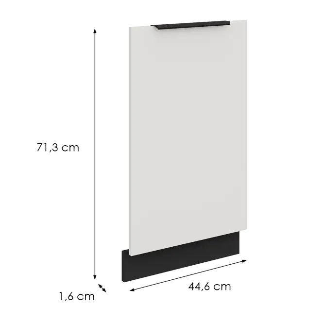 Prednja vrata Aria WH/BL 713x446 mm Anti Fingerprint,2
