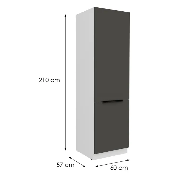 Kuhinjski ormarić Aria GR/WH Anti Fingerprint 60LO-210 2F,2