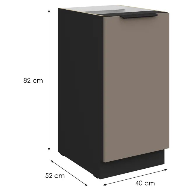 Kuhinjski ormarić Aria TA/BL Anti Fingerprint 40d 1f Bb,2