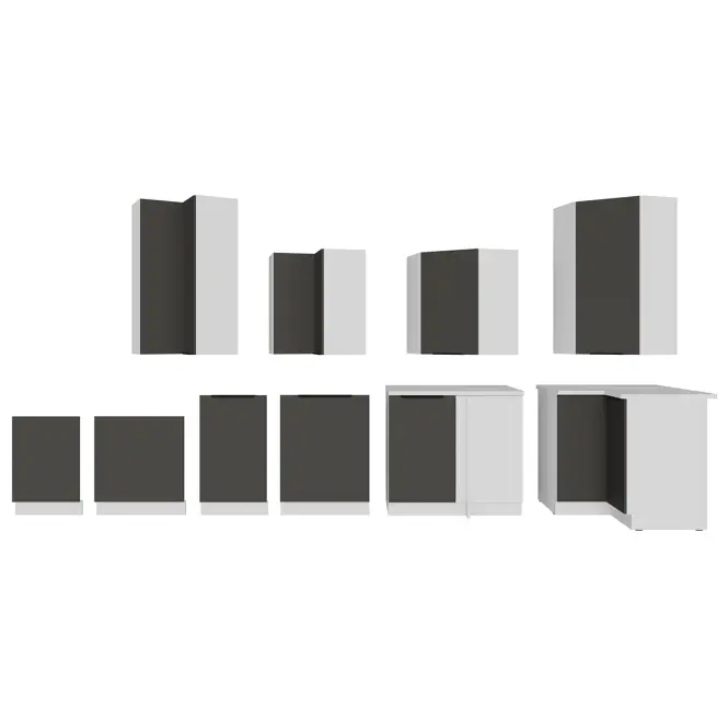 Kuhinjski ormarić Aria GR/WH Anti Fingerprint 80zl 1s Bb,11
