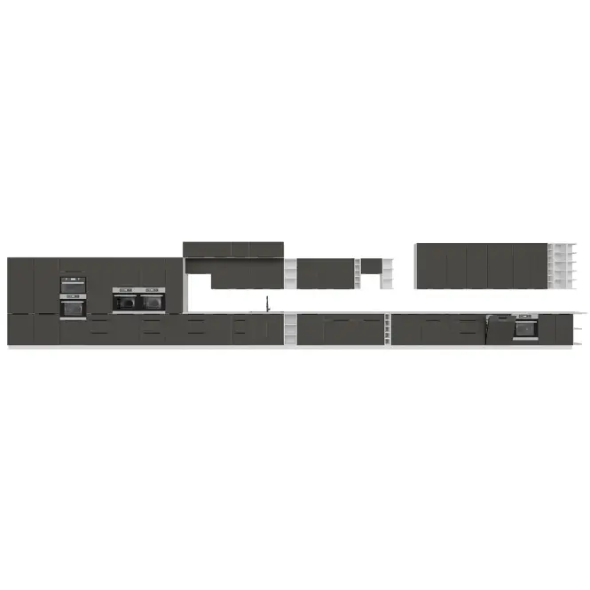 Kuhinjski ormarić Aria GR/WH Anti Fingerprint 80d 2f Bb,10