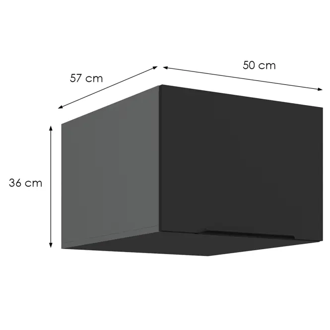 Kuhinjski ormarić Aria BL/ANT Anti Fingerprint 50 Nagu-36 1f,2