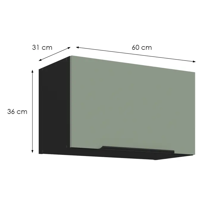 Kuhinjski ormarić Aria SA/BL Anti Fingerprint 60gu-36 1f,2