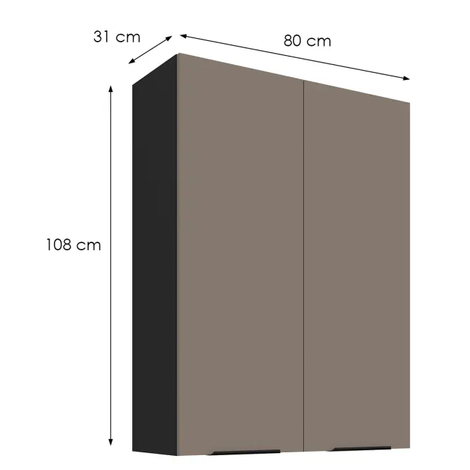 Kuhinjski ormarić Aria TA/BL Anti Fingerprint 80g-108 2f