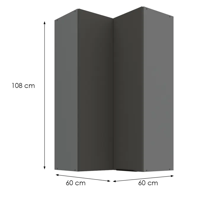 Kuhinjski ormarić Aria GR/ANT Anti Fingerprint 60x60 Gn-108 2f (90°),2