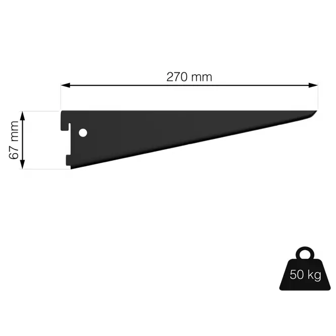 U-Nosač 270 mm crna mat