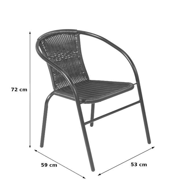 Stolica tehnoratan Bistro CE10342S crna