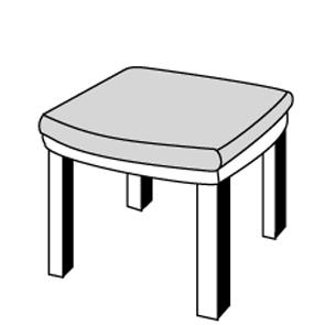 Jastuk za stolicu monoblok Spot  D.3104 42x40x2