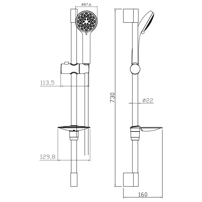 Tuš set Pluton 5-F,2