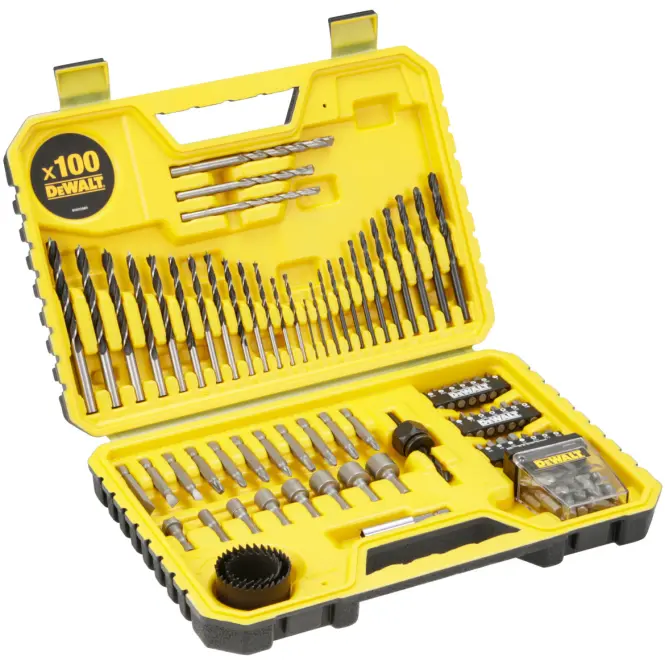 Set svrdla i bitova Dewalt 100 dijelova DT71563