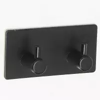 Metalna vješalica s 2 kuke crna bhk0050a-a
