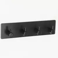 Metalna vješalica s 4 kuke crna bhk0052a-a