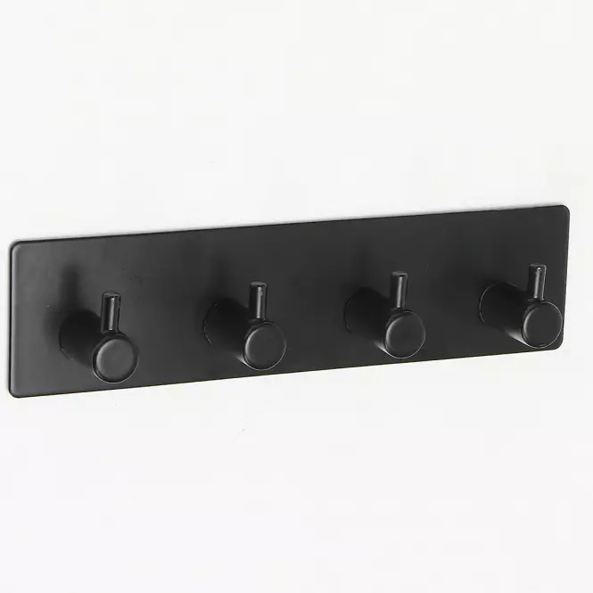 Metalna vješalica s 4 kuke crna bhk0052a-a