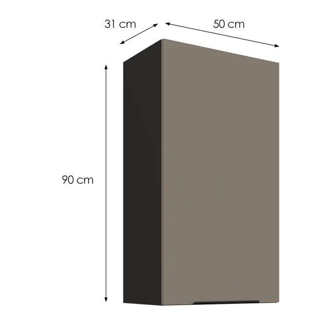 Kuhinjski ormarić Aria-TA/BL anti fingerprint 50G-90 1F