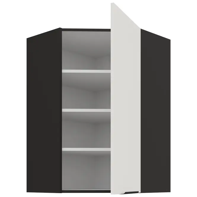 Kuhinjski ormarić Aria-WH/BL anti fingerprint 60x60 GN-90 1F (45°),2