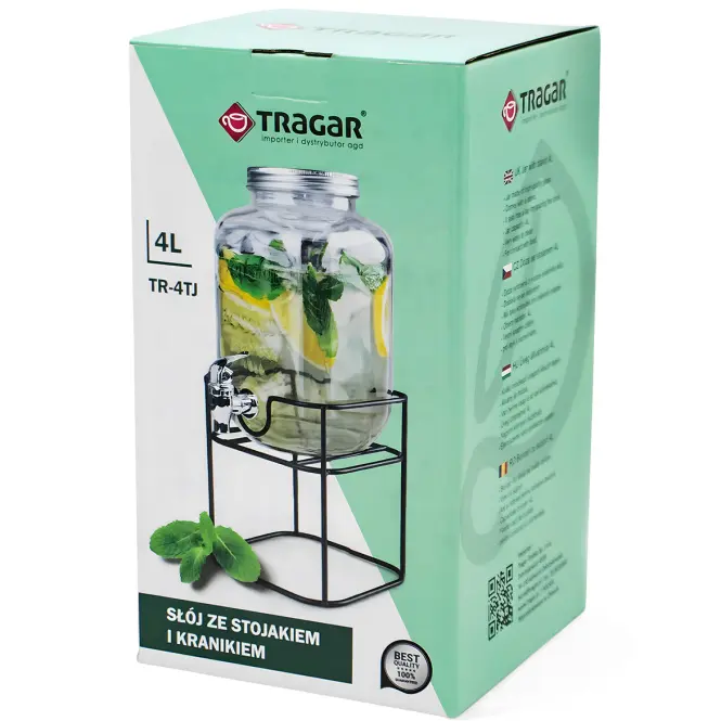 Staklena tegla sa stalkom i slavinom 4 l TR-4TJ 44032,2