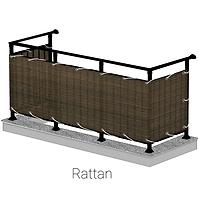 Zaštita od pogleda za balkon 75/600 cm rattan wenge