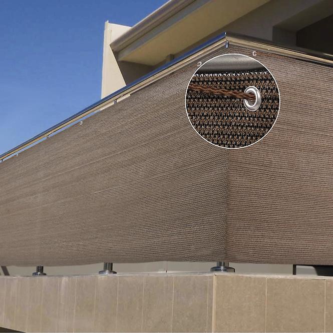 Zaštita od pogleda za balkon 75/600 cm rattan wenge