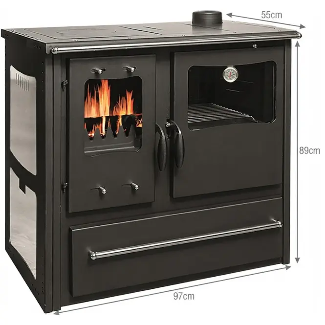 Štednjak Termo 100 Grey lijevo 10,29 kW,3