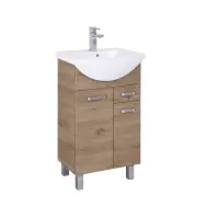 Ormarić za kupaonicu s umivaonikom Uno 65 cm 2D1S hrast canela