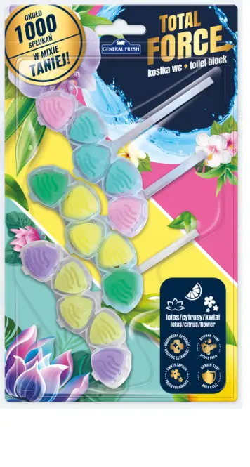 General Fresh Total Five Force WC blokovi 3x40g Lotos, Citrus i Cvijet