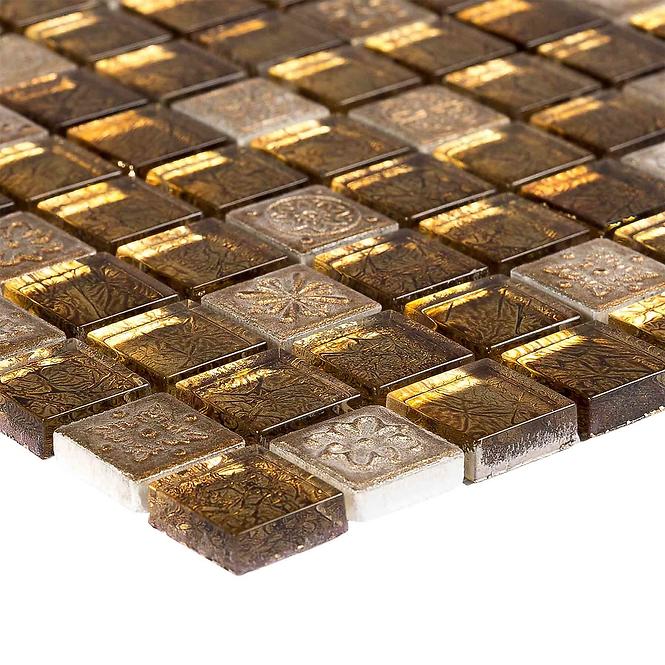 Mozaik pločica Inka gold relief 30/30/0,8