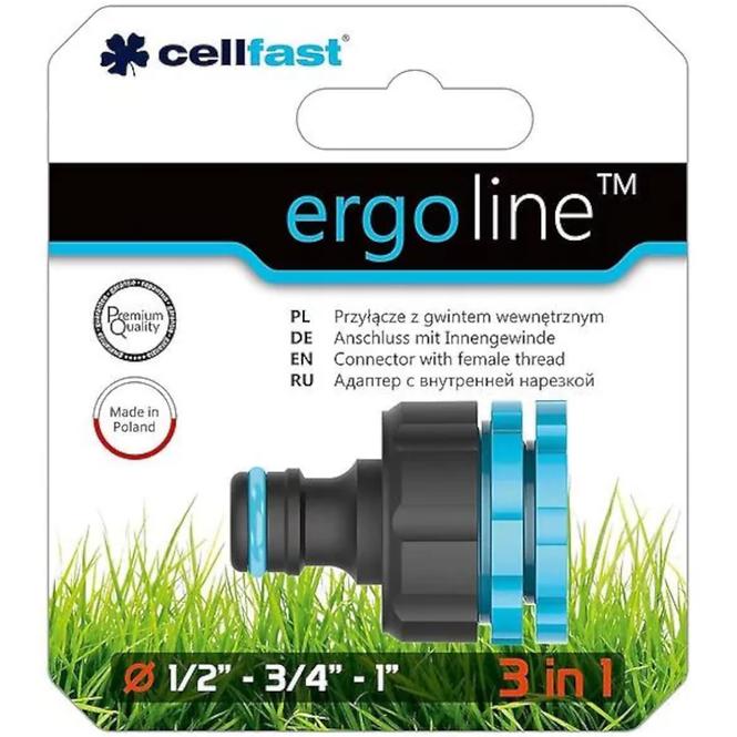 CELLFAST Spojnica za crijevo s unutarnjim navojem ERGO 1/2˝, 3/4˝, 1˝ 53-210