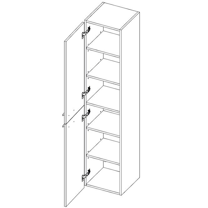 Visoki ormar ROYAL 35 2 vrata, antracit