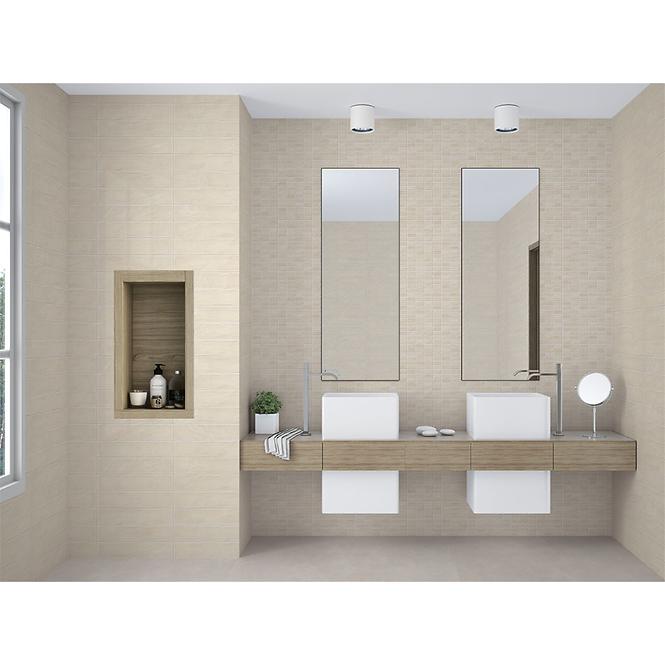 Glazirana zidna pločica Manacor beige 25/75 rett.
