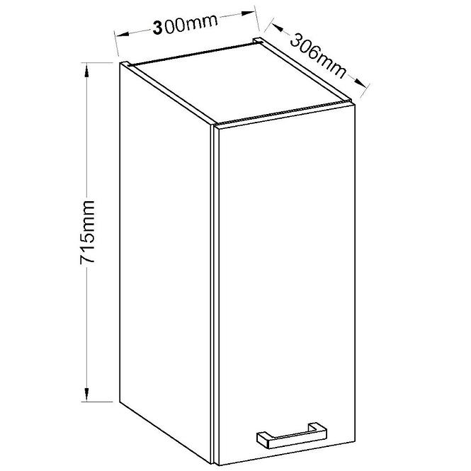 Kuhinjski ormar Bianka 30G-72 1F