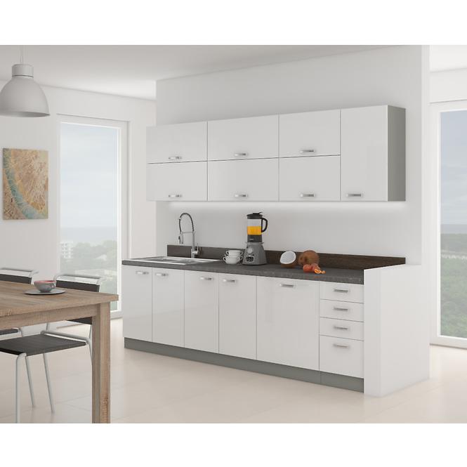 Bianka kuhinjski element 2 vrata 60DK-210 2F 57x60x210 cm bijela/siva