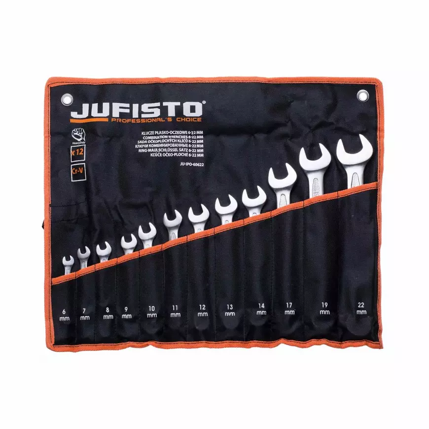 SET PRSTENASTO ČELJUSNI KLJUČ 6-22 MM; 12 KOM