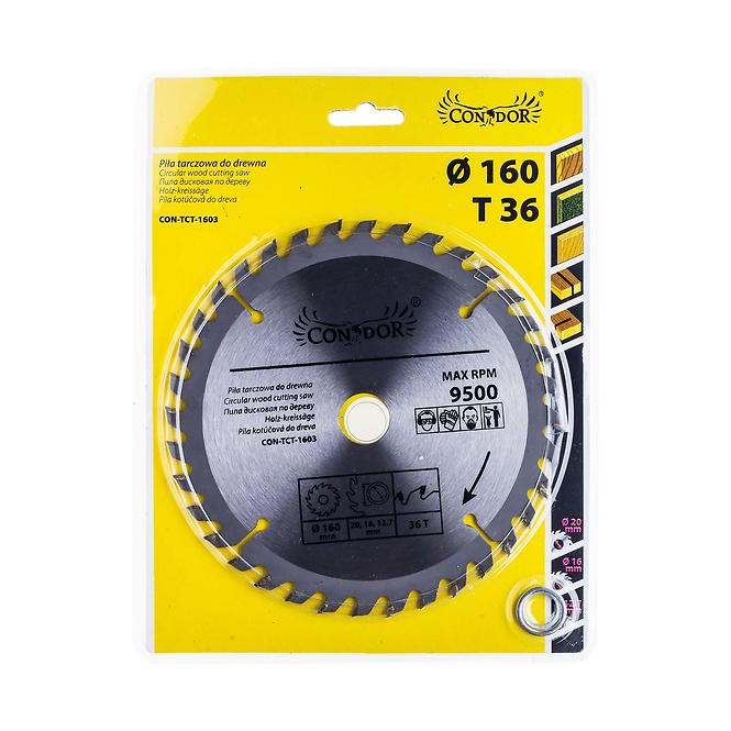 LIST ZA KRUŽNU PILU NA DRVO 160 MM X 36 T