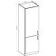 Sara kuhinjeski element 2 vrata 60DK-210 2F 60x55x210 cm sonoma hrast/bijela,2