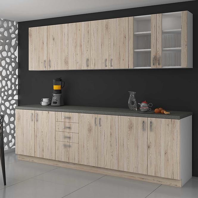 Sara kuhinjeski element 2 vrata 60DK-210 2F 60x55x210 cm sonoma hrast/bijela