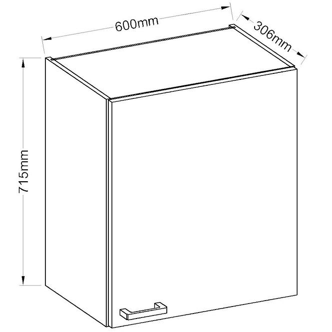 Kuhinjski ormar Bordeaux 60G 1F-72