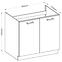 Kuhinjski ormar Bordeaux 80ZL 2F BB,2