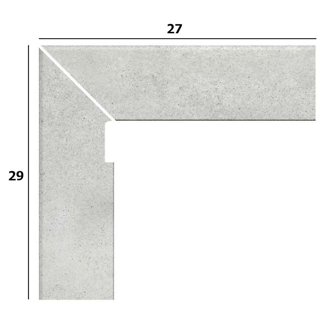 Cokl za stepenice Zanq. recto urban gris lijevi 27/29
