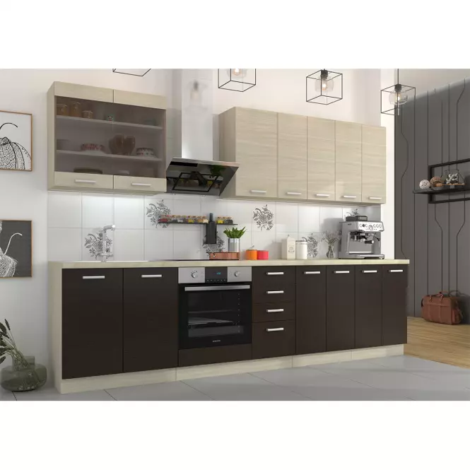 Victoria kuhinjski element 2 vrata 60DK-210 2F 60x55x210 cm svijetli natur/smeđa,6