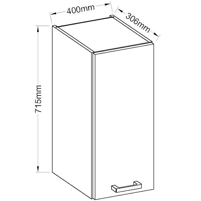 Kuhinjski ormar Wiktoria Chamonix / Legno 30G-72 1F