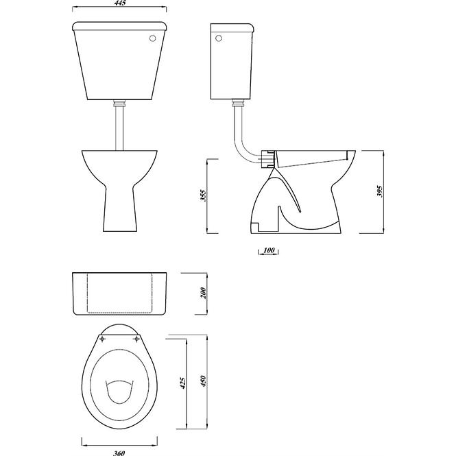 STAJAĆA WC ŠKOLJKA DELTA WCS VERTICAL